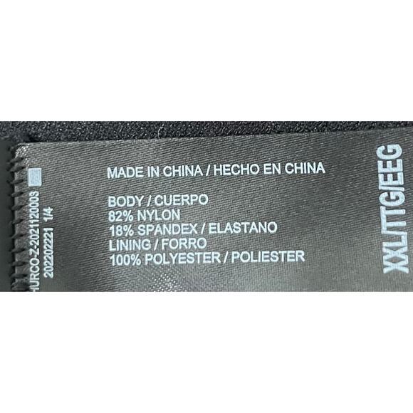 HURLEY ONE- PIECE SWIM SUIT, WOMENS, XXL, BLACK, PADDED BRA, ADJUST THIN STRAPS - Picture 11 of 12